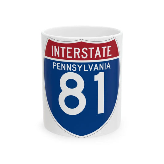 I-81 PA (Pennsylvania) (Road Sign) White Coffee Mug 11oz - Go Mug Yourself