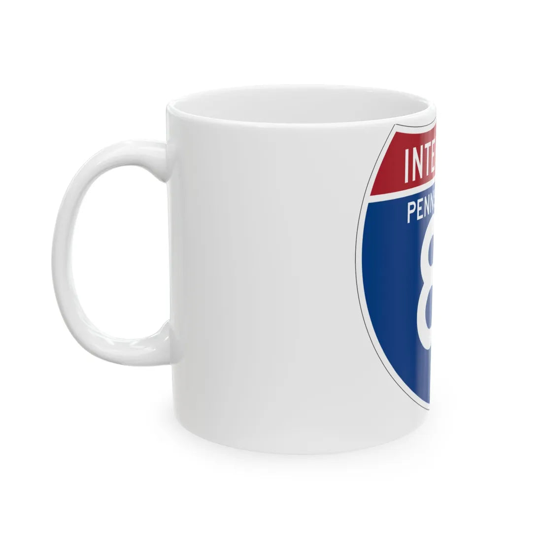 I-81 PA (Pennsylvania) (Road Sign) White Coffee Mug - Go Mug Yourself
