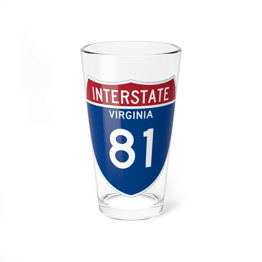 I-81 VA Metric (Virginia) (Road Sign) Pint Glass 16oz 16oz - Go Mug Yourself