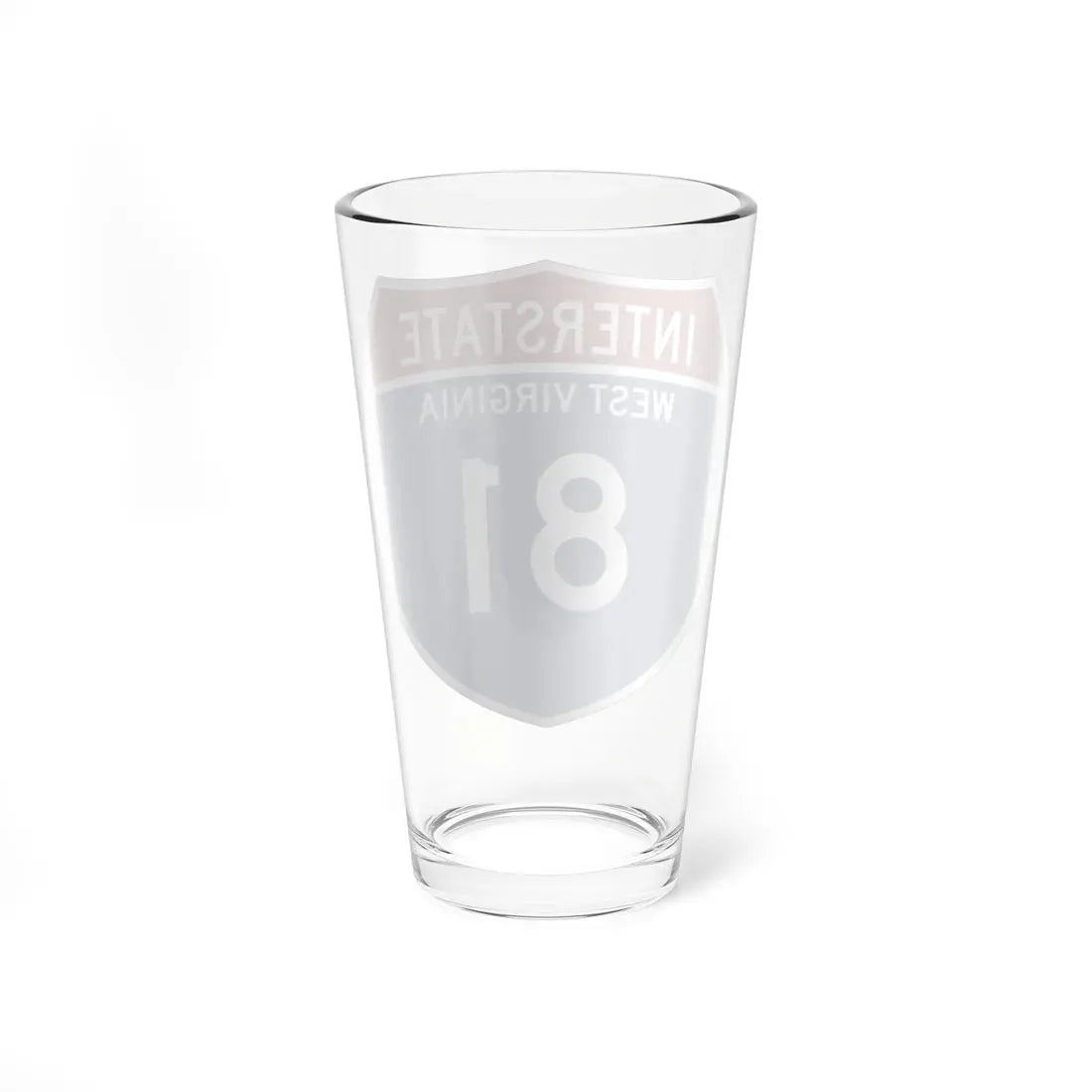 I-81 WV Metric (Virginia) (Road Sign) Pint Glass 16oz - Go Mug Yourself