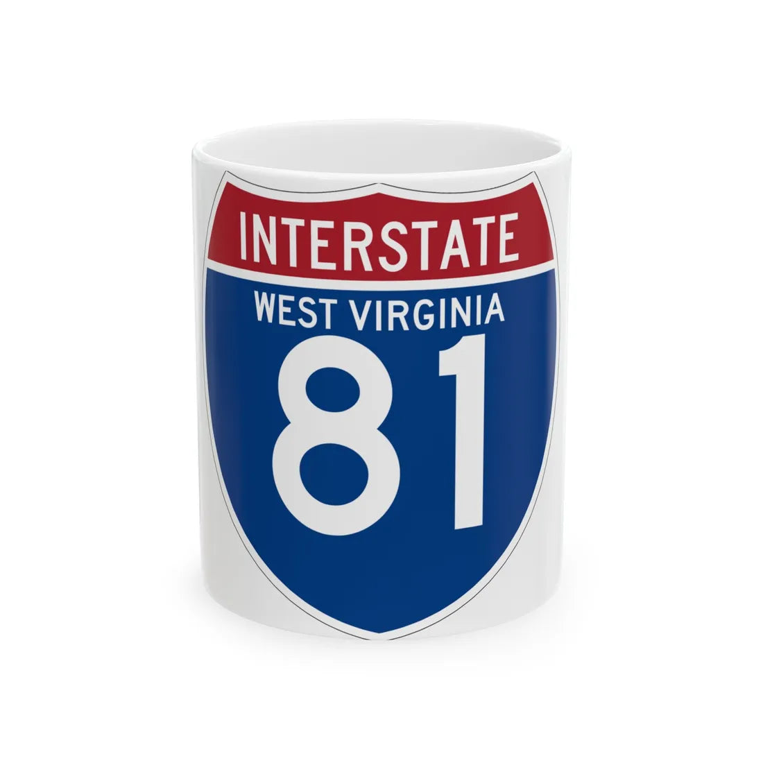 I-81 WV (Virginia) (Road Sign) White Coffee Mug 11oz - Go Mug Yourself