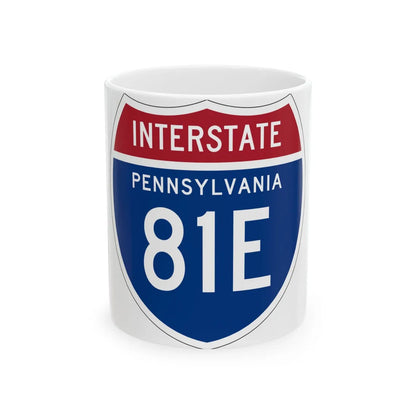 I-81E PA 1957 (Pennsylvania) (Road Sign) White Coffee Mug 11oz - Go Mug Yourself