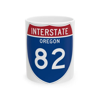 I-82 OR Metric (Oregon) (Road Sign) White Coffee Mug 11oz - Go Mug Yourself