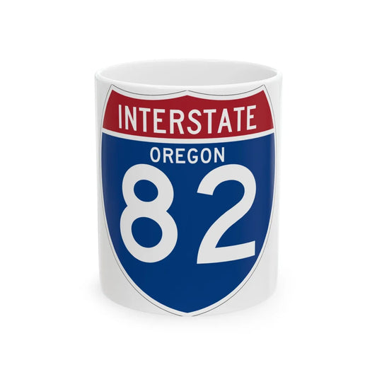 I-82 OR (Oregon) (Road Sign) White Coffee Mug 11oz - Go Mug Yourself