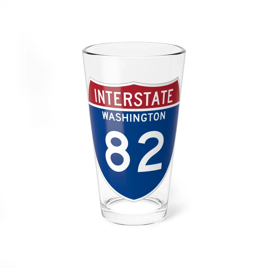 I-82 WA Metric (Washington) (Road Sign) Pint Glass 16oz 16oz - Go Mug Yourself
