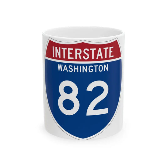 I-82 WA Metric (Washington) (Road Sign) White Coffee Mug 11oz - Go Mug Yourself