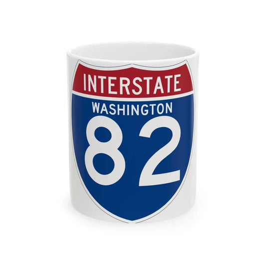 I-82 WA (Washington) (Road Sign) White Coffee Mug 11oz - Go Mug Yourself