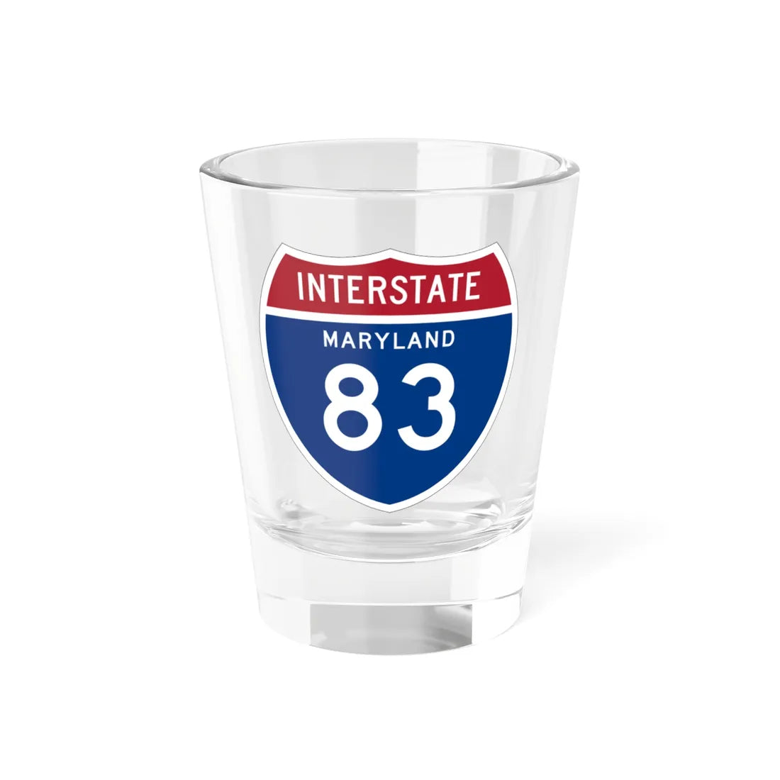 I-83 MD 1957 (Maryland) (Road Sign) Shot Glass 1.5oz 1.5oz - Go Mug Yourself