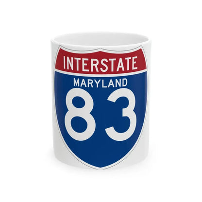 I-83 MD (Maryland) (Road Sign) White Coffee Mug 11oz - Go Mug Yourself