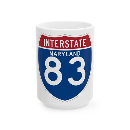 I-83 MD (Maryland) (Road Sign) White Coffee Mug 15oz - Go Mug Yourself