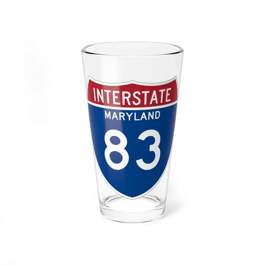 I-83 MD Metric (Maryland) (Road Sign) Pint Glass 16oz 16oz - Go Mug Yourself