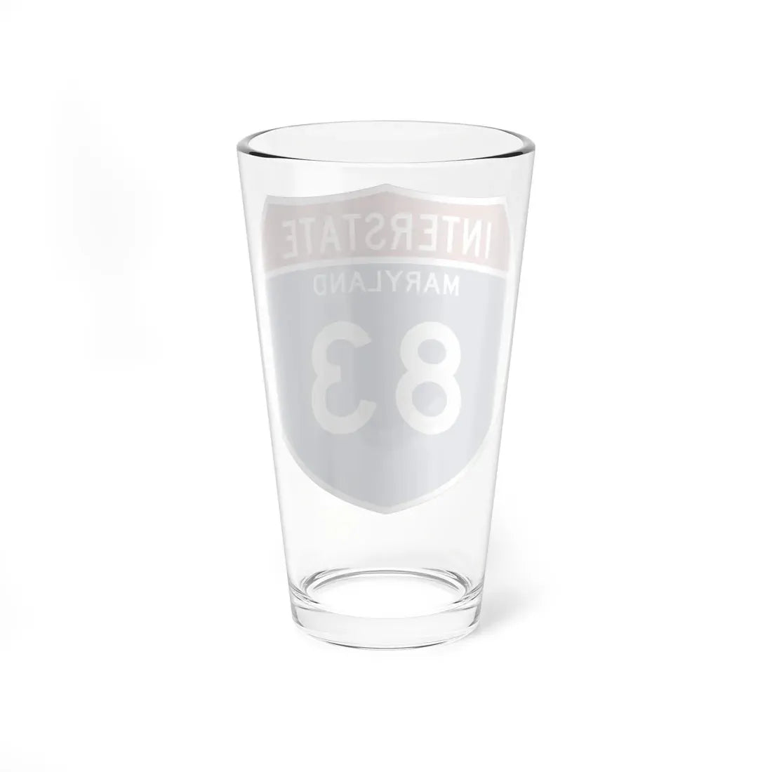 I-83 MD Metric (Maryland) (Road Sign) Pint Glass 16oz - Go Mug Yourself