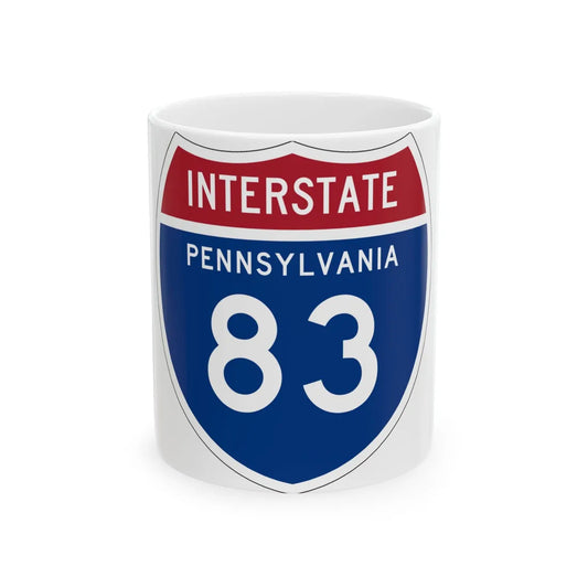 I-83 PA 1957 (Pennsylvania) (Road Sign) White Coffee Mug 11oz - Go Mug Yourself