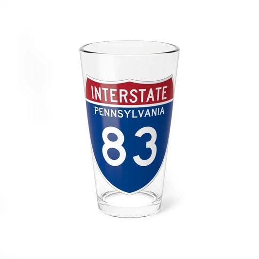 I-83 PA Metric (Pennsylvania) (Road Sign) Pint Glass 16oz 16oz - Go Mug Yourself
