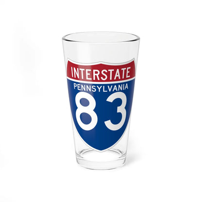 I-83 PA (Pennsylvania) (Road Sign) Pint Glass 16oz 16oz - Go Mug Yourself
