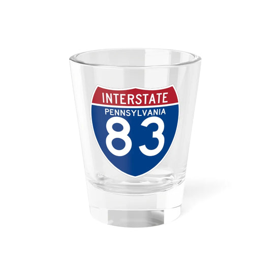 I-83 PA (Pennsylvania) (Road Sign) Shot Glass 1.5oz 1.5oz - Go Mug Yourself