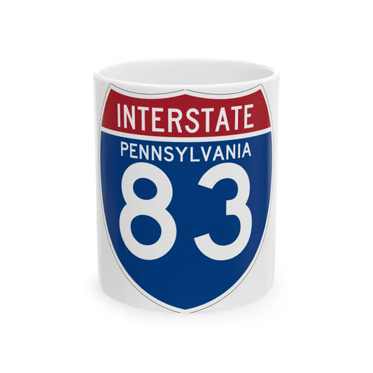 I-83 PA (Pennsylvania) (Road Sign) White Coffee Mug 11oz - Go Mug Yourself