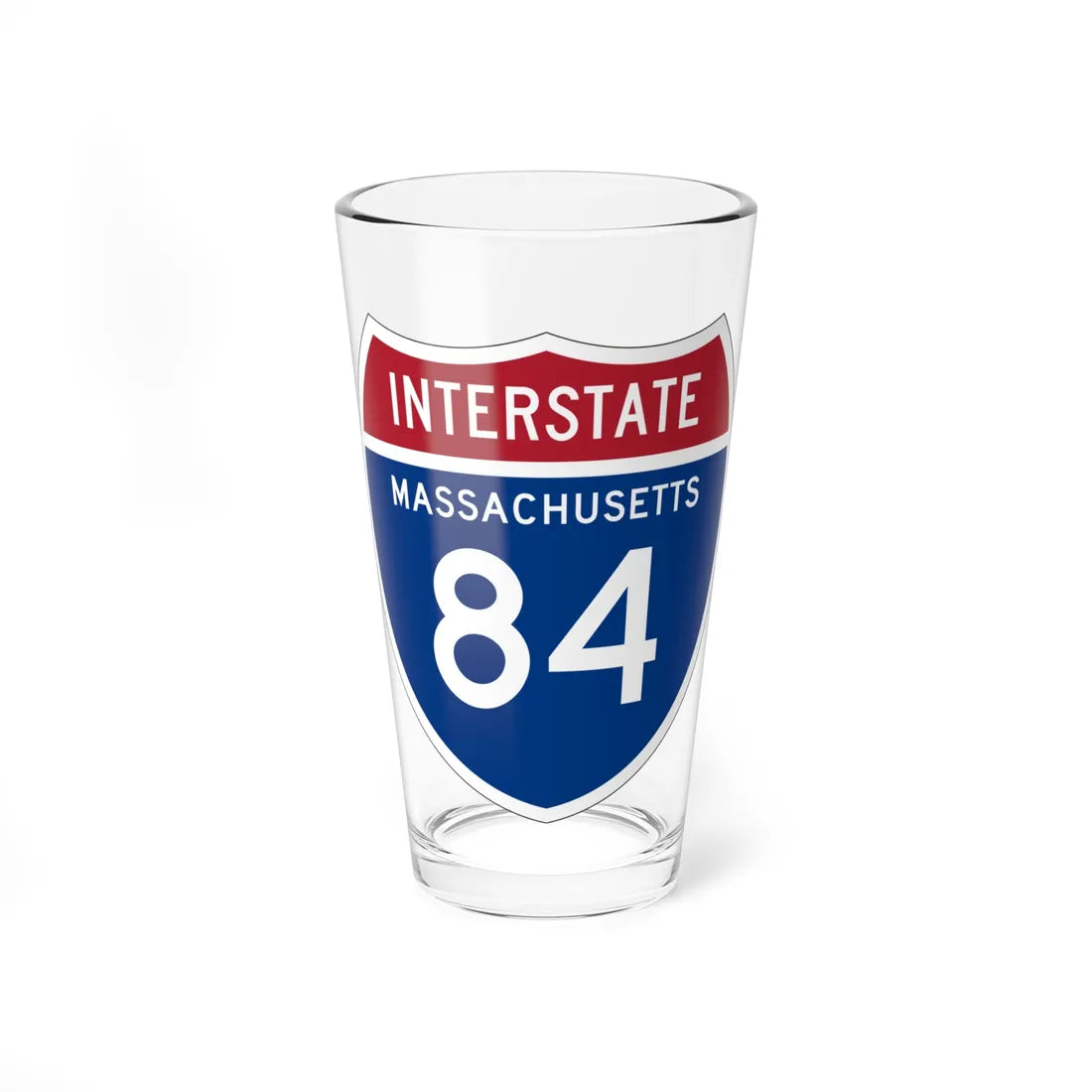 I-84 MA 1957 (Massachusetts) (Road Sign) Pint Glss 16oz 16oz - Go Mug Yourself