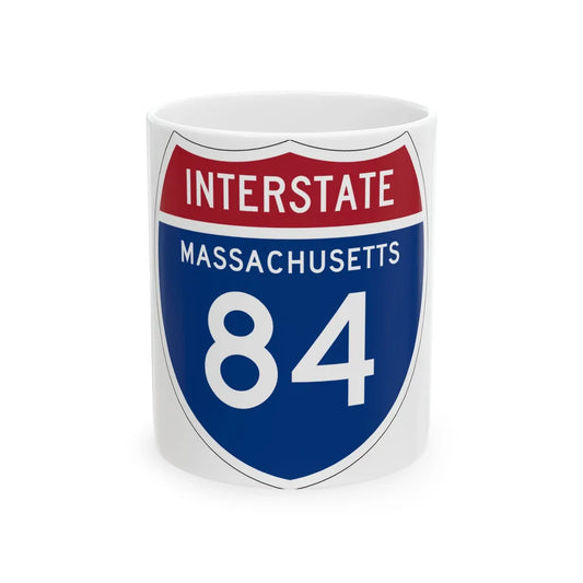I-84 MA 1957 (Massachusetts) (Road Sign) White Coffee Mug 11oz - Go Mug Yourself