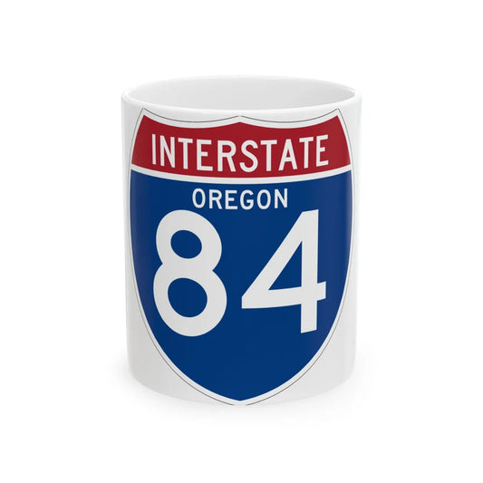 I-84 OR (Oregon) (Road Sign) White Coffee Mug 11oz - Go Mug Yourself