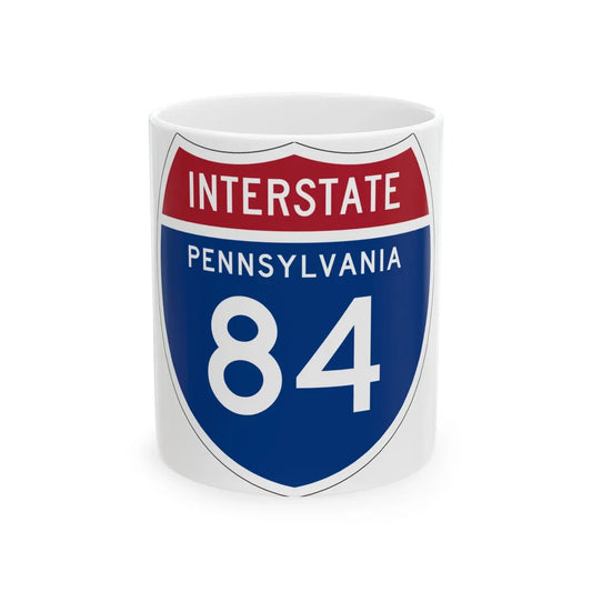 I-84 PA 1957 (Pennsylvania) (Road Sign) White Coffee Mug 11oz - Go Mug Yourself