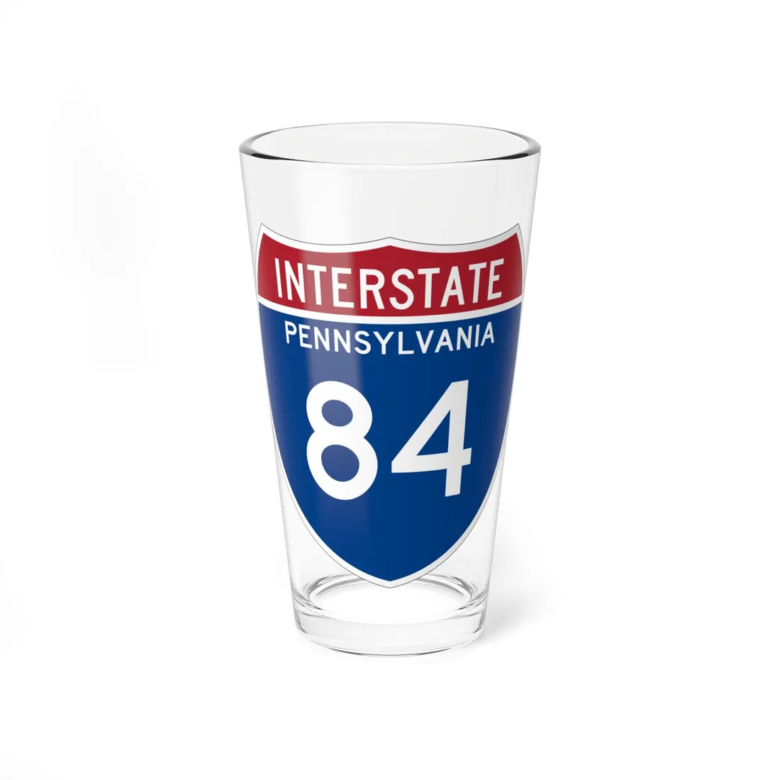 I-84 PA Metric (Pennsylvania) (Road Sign) Pint Glss 16oz 16oz - Go Mug Yourself