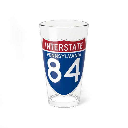 I-84 PA (Pennsylvania) (Road Sign) Pint Glass 16oz 16oz - Go Mug Yourself