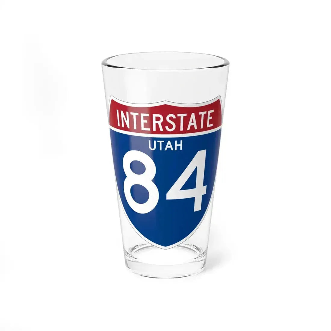 I-84 UT (Utah) (Road Sign) Pint Glass 16oz 16oz - Go Mug Yourself