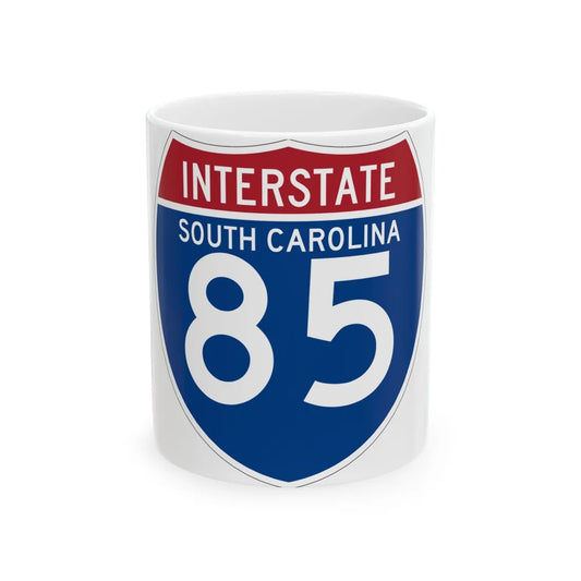 I-85 SC (South Carolina) (Road Sign) White Coffee Mug 11oz - Go Mug Yourself