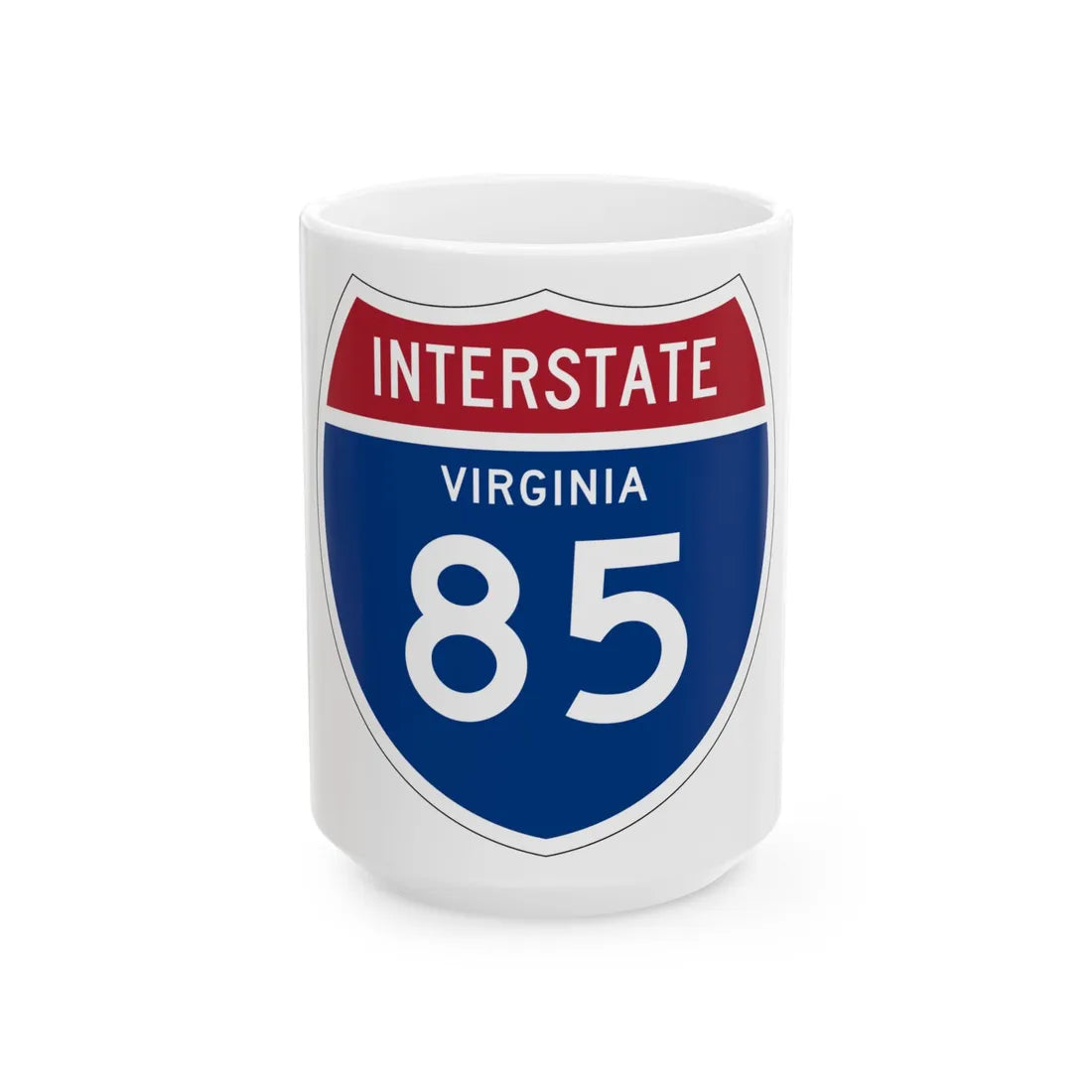 I-85 VA 1957 (Virginia) (Road Sign) White Coffee Mug 15oz - Go Mug Yourself