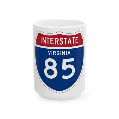 I-85 VA 1957 (Virginia) (Road Sign) White Coffee Mug 15oz - Go Mug Yourself