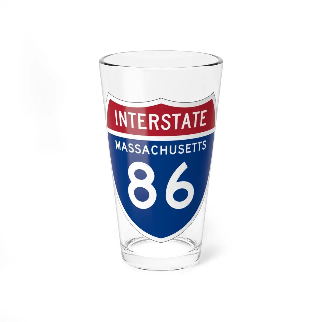 I-86 MA 1957 (Massachusetts) (Road Sign) Pint Glass 16oz 16oz - Go Mug Yourself