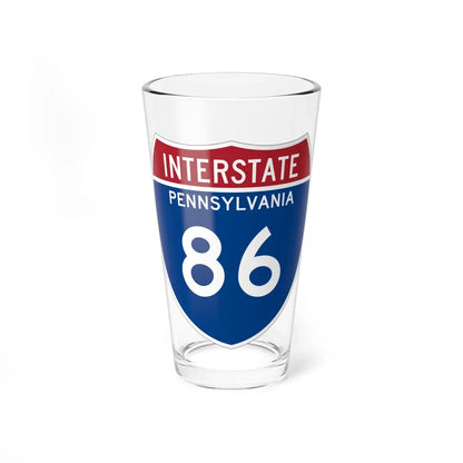 I-86 PA Metric (Pennsylvania) (Road Sign) Pint Glass 16oz 16oz - Go Mug Yourself