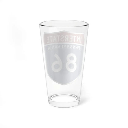I-86 PA Metric (Pennsylvania) (Road Sign) Pint Glass 16oz - Go Mug Yourself