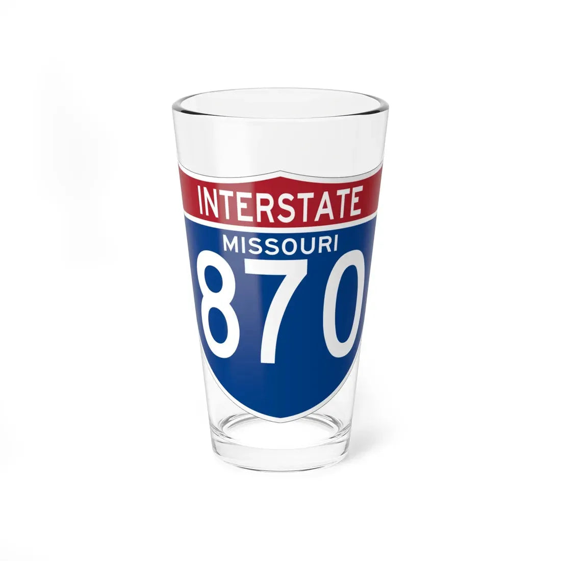 I-870 MO (Missouri) (Road Sign) Pint Glass 16oz 16oz - Go Mug Yourself