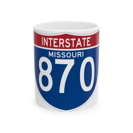I-870 MO (Missouri) (Road Sign) White Coffee Mug 11oz - Go Mug Yourself