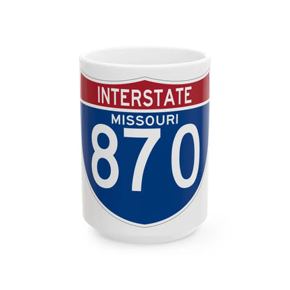 I-870 MO (Missouri) (Road Sign) White Coffee Mug 15oz - Go Mug Yourself