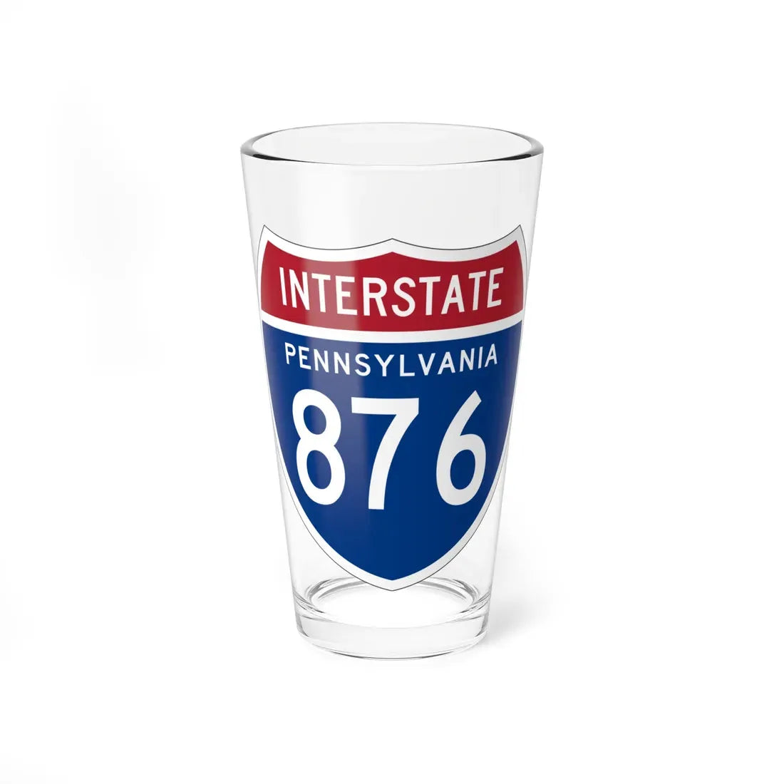 I-876 PA 1957 (Pennsylvania) (Road Sign) Pint Glass 16oz 16oz - Go Mug Yourself