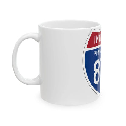 I-876 PA 1957 (Pennsylvania) (Road Sign) White Coffee Mug - Go Mug Yourself