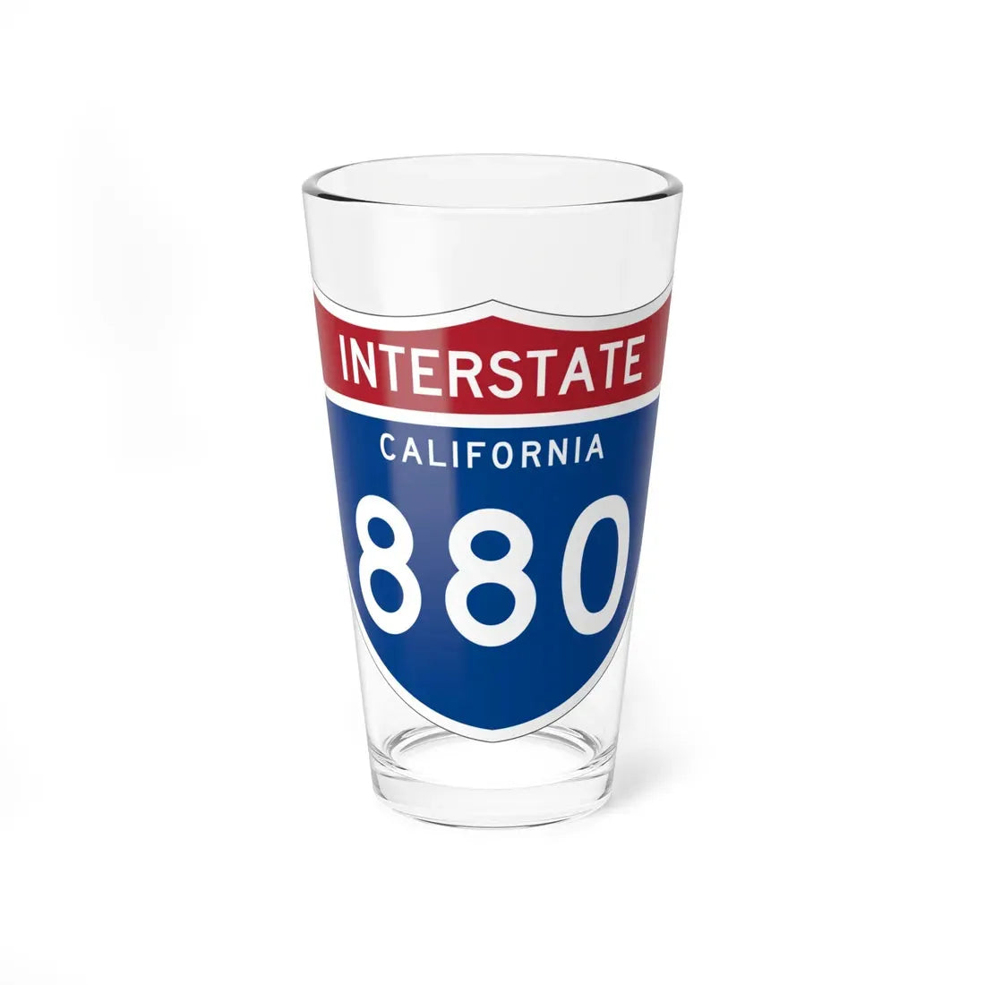 I-880 CA (California) (Road Sign) Pint Glass 16oz 16oz - Go Mug Yourself