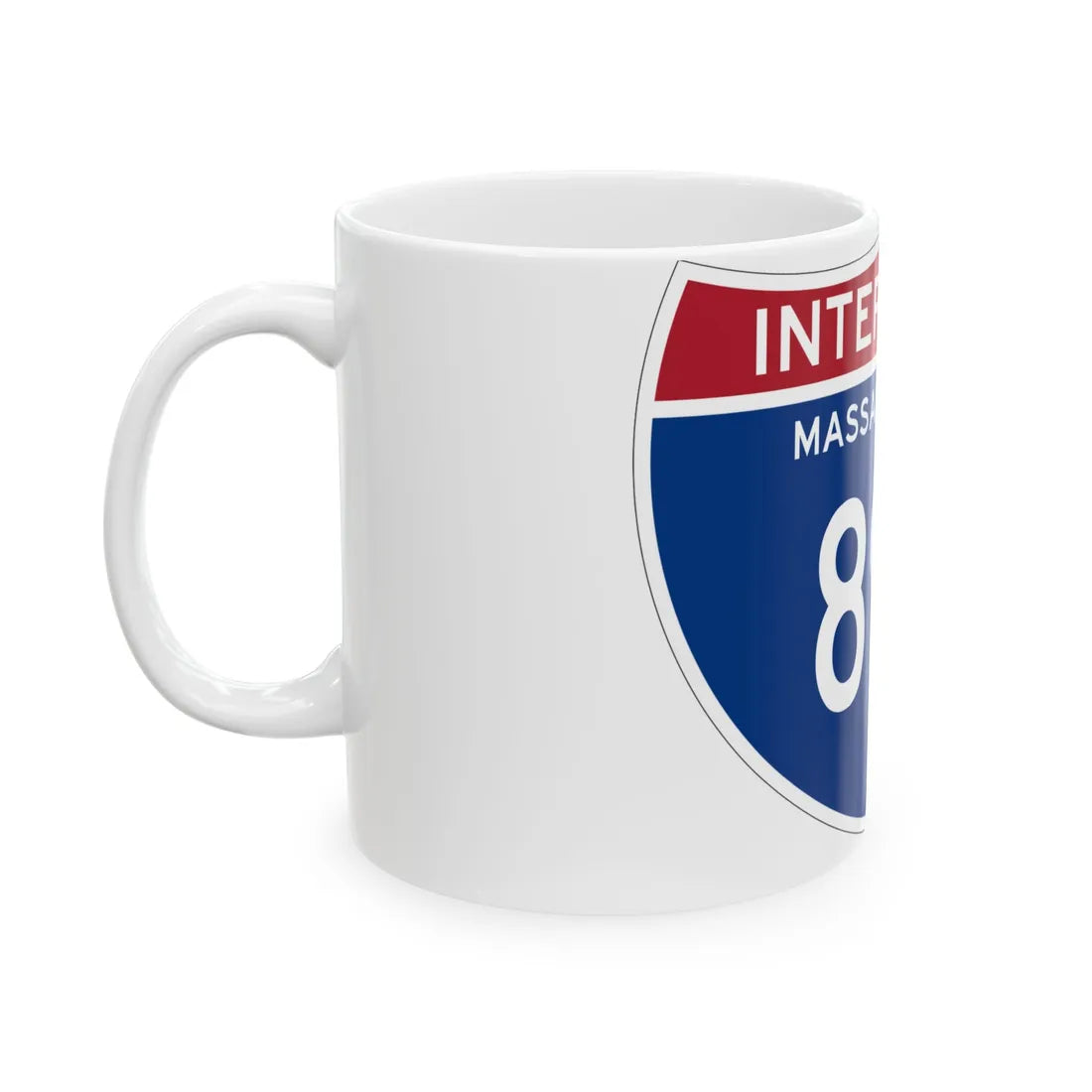 I-895 MA (Massachusetts) (Road Sign) White Coffee Mug - Go Mug Yourself
