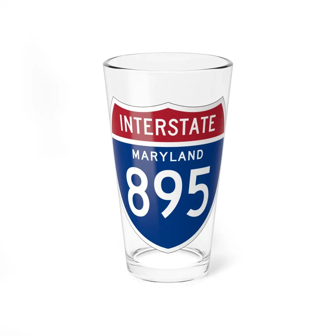 I-895 MD 1957 (Maryland) (Road Sign) Pint Glass 16oz 16oz - Go Mug Yourself