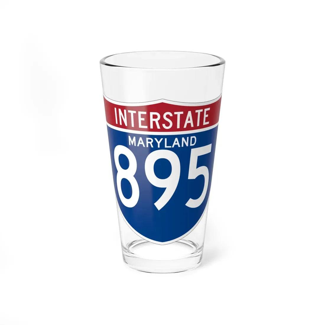 I-895 MD (Maryland) (Road Sign) Pint Glass 16oz 16oz - Go Mug Yourself