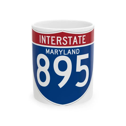 I-895 MD (Maryland) (Road Sign) White Coffee Mug 11oz - Go Mug Yourself