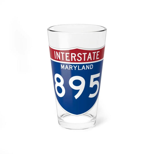 I-895 MD Metric (Maryland) (Road Sign) Pint Glass 16oz 16oz - Go Mug Yourself