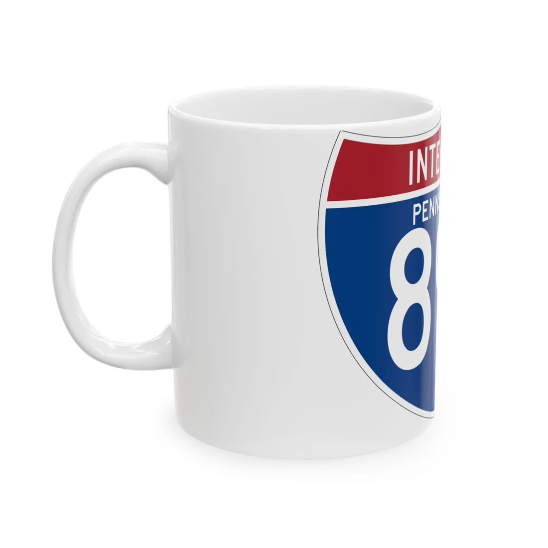I-895 PA (Pennsylvania) (Road Sign) White Coffee Mug - Go Mug Yourself