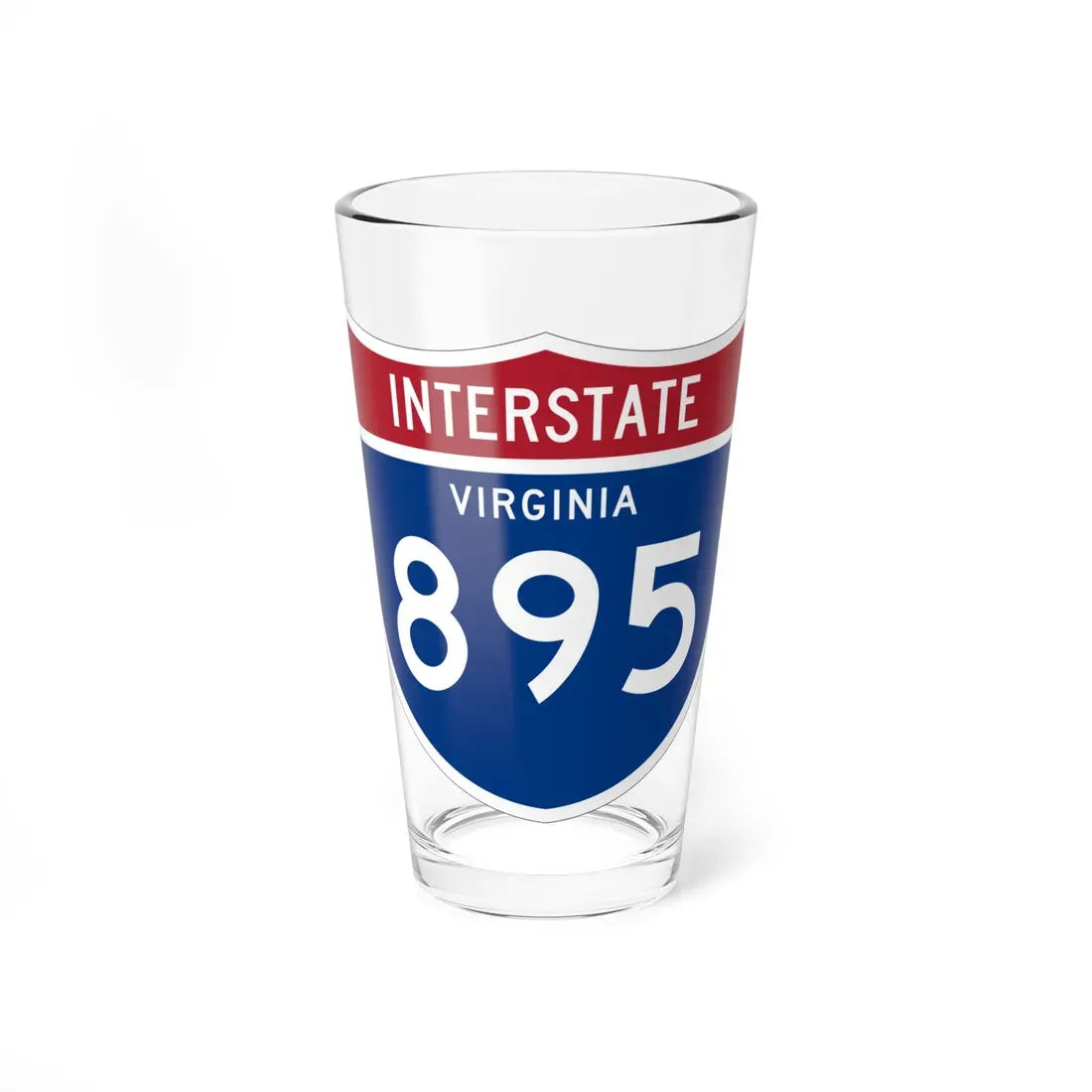 I-895 VA 1961 (Virginia) (Road Sign) Pint Glass 16oz 16oz - Go Mug Yourself