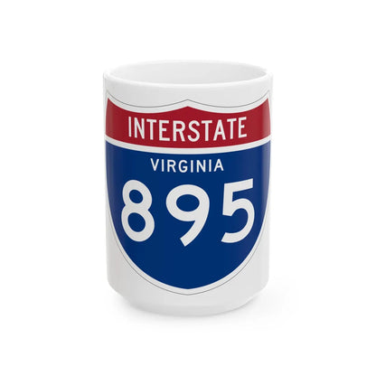 I-895 VA 1961 (Virginia) (Road Sign) White Coffee Mug 15oz - Go Mug Yourself