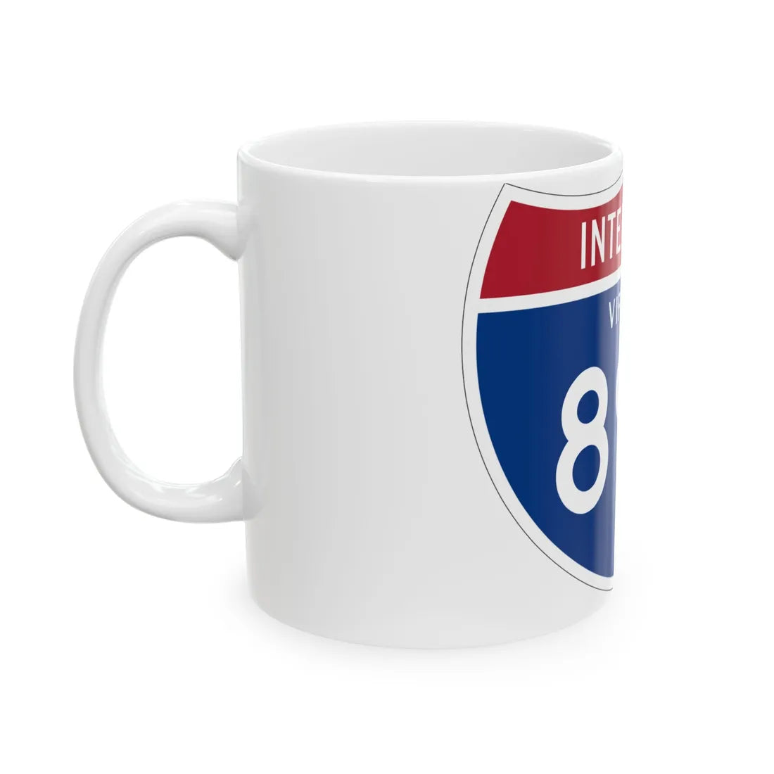 I-895 VA 1961 (Virginia) (Road Sign) White Coffee Mug - Go Mug Yourself