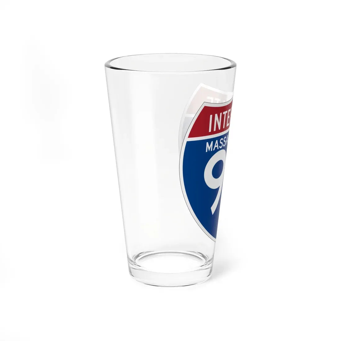 I-90 MA (Massachusetts) (Road Sign) Pint Glass 16oz - Go Mug Yourself